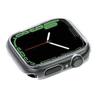 适用苹果手表表盘保护壳iwatch s8/7保护壳38/40/42/44透明6/5/SE代半包壳硬壳applewatch7保护壳41mm/45mm