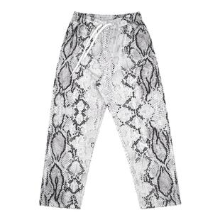 SLAMBLE美式蛇纹九分直筒高弹运动休闲篮球睡裤长裤男女满印宽松