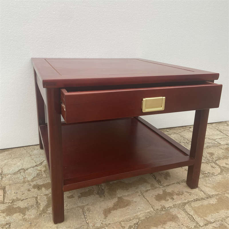 中式沙发边几角几柜实木小茶几简约小方桌多功能抽屉款客厅喝茶台