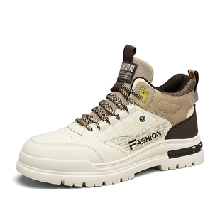 男鞋春夏季薄款透气内增高马丁鞋子2026新款高帮休闲运动百搭潮鞋