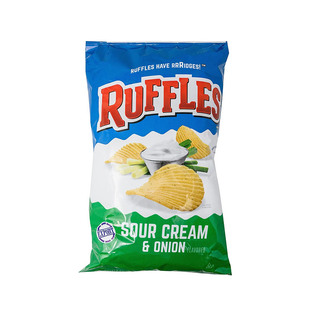 Ruffles Sour Cream&Onion美国乐事波浪形薯片酸奶油洋葱 火辣味