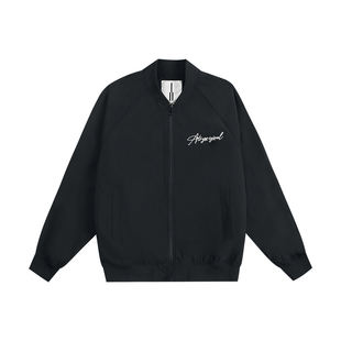 ATRY外套夹克男春季国潮牌美式复古宽松休闲情侣手写体刺绣外套女