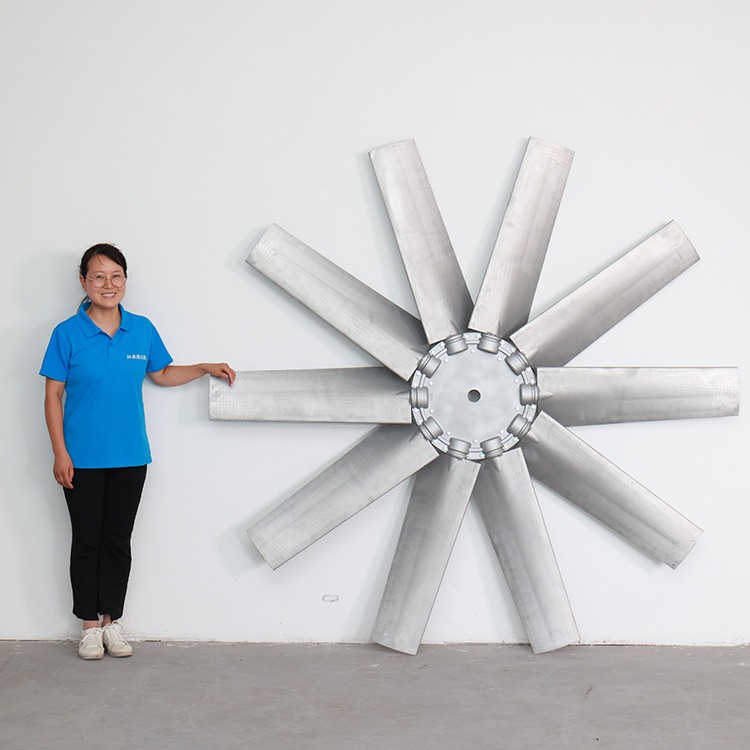 冷却塔风机扇叶风叶厂轴流式散热风扇铝合金叶轮轴流风机叶片价格