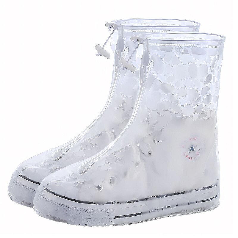 成人PVC中筒防雨鞋套骑行旅游玩水防滑耐磨雨靴鞋儿童迷彩雪地泥