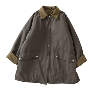 韩版原宿ins风简约翻领撞色棉服女中长款双面穿保暖宽松外套冬季