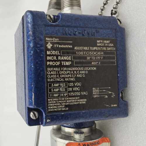 NEO-DYN ITT INDUSTRIES 100TC5DC6R ADJUSTABLE TEMP SWITCH [FA