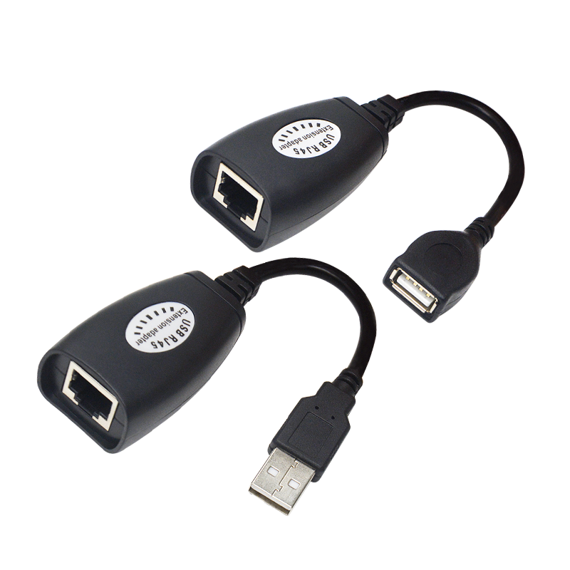USB2.0网线延长器打印机监控电脑主机U盘鼠标接USB延长器50米网口转rj45信号放大器 USB信号增强延长器快充