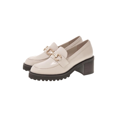 RANDA厚底圆头休闲乐福鞋