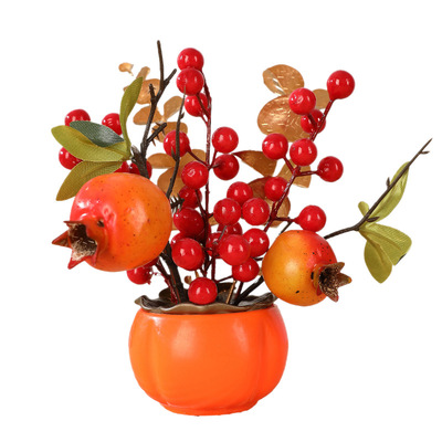 新年柿柿如意乔迁装饰品摆件