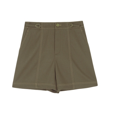 MSLAN老钱风轻盈可调节腰短裤