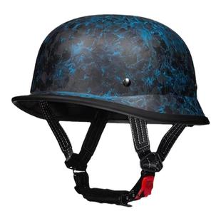 GSD碳纤维机车复古半盔摩托车大兵盔四季钢盔瓢盔夏季巡航头盔