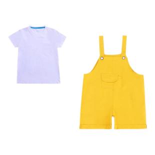 儿童啦啦队童真时代舞蹈演出服小学生运动会糖果色合唱背带裤服