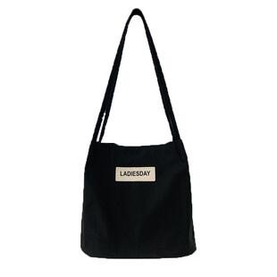 尼龙防水帆布包女单肩日系原宿大学生ins网红简约百搭布袋包潮