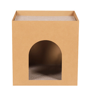 猫抓板上下两层猫窝瓦楞纸窝多功能四季通用玩具封闭式耐磨纸箱子