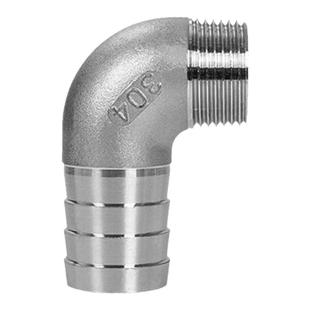 304不锈钢外丝宝塔弯头外牙螺纹皮管水管软管转接头配件4分6分1寸