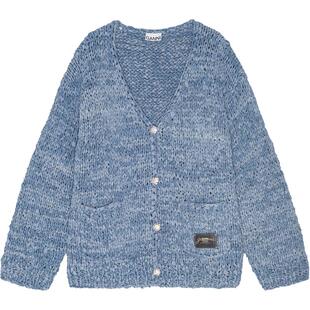 GANNI女装 浅宽松长袖毛衣针织开衫外套K2450556