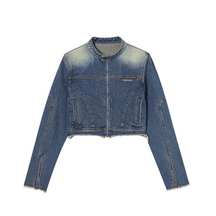 【99/件】EPTISON牛仔外套女2025秋季新款短款复古小个子街头夹克