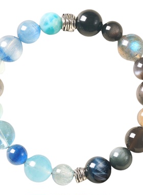 海蓝宝手串高级感手链