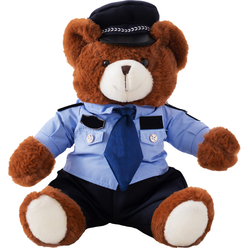 【明星同款】蜀黍家警校生警察公仔小熊玩偶制服警熊公仔节日礼物