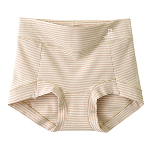 天然彩棉内裤女2025新款大码高腰无痕抗菌纯棉加长裆女士三角裤