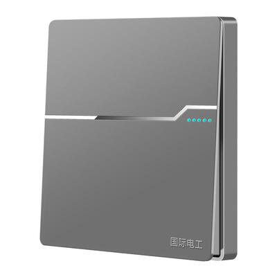 开关插座面板国际电工灰色86型