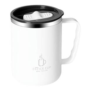 316不锈钢早餐杯子带盖勺子小众设计感马克杯女高颜值办公室水杯