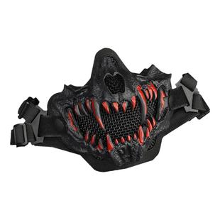獠牙面具标准版 双层钢丝面具 半脸高透气防护战术摩托车骑行面具