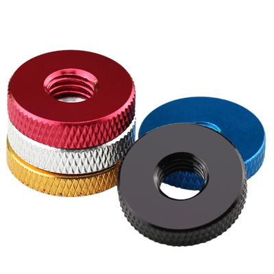 铝合金阳极彩色滚花螺母手拧螺帽