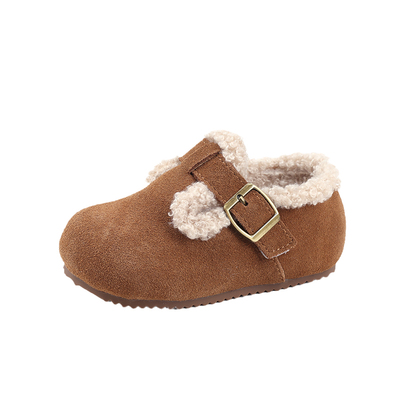 女宝宝棉鞋加绒冬季学步勃肯鞋