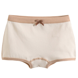 女童无骨缝内裤儿童纯棉平角女孩彩棉四角100%全棉中大童三角短裤