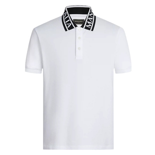 【100%纯棉】曼加龙提花翻领POLO衫上衣夏季新款百搭男士t恤短袖