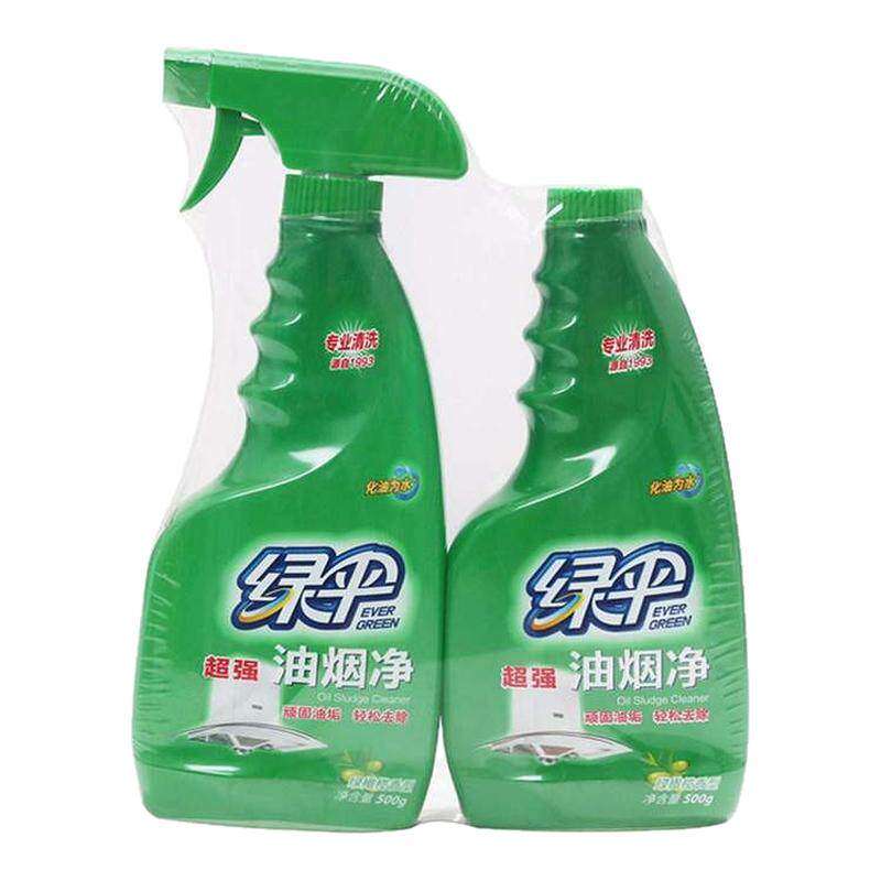 绿伞油烟净油污净新绿橄榄香型强力油烟净免拆清洗剂包邮