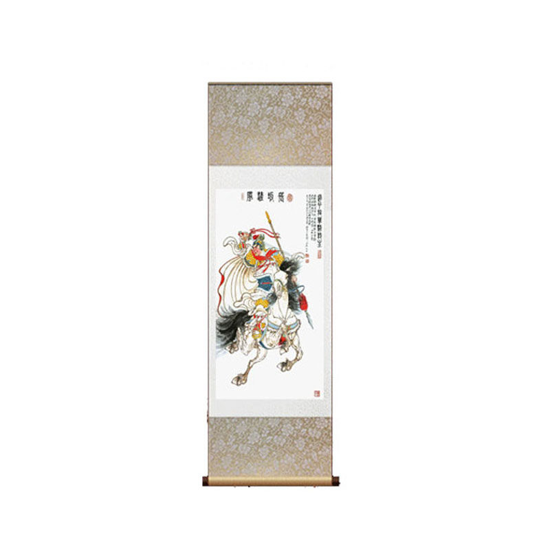 五虎上将风水三国特色茶楼卷轴画
