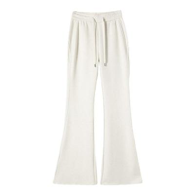 拉夏贝尔加绒微喇运动糯米裤女秋