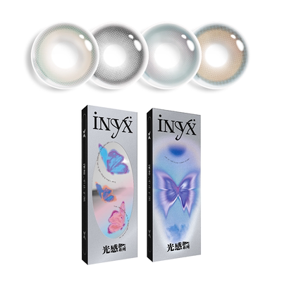 iNYX灵感半年抛美瞳彩色隐形眼镜1片装缎带风铃大小直径官方