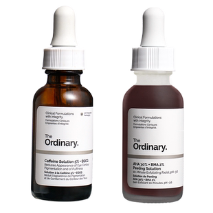 套组The Ordinary30%果酸焕肤面膜+5%咖啡因眼部精华去角质消浮肿