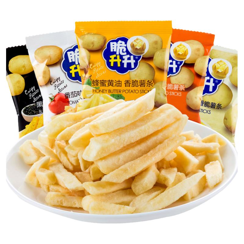 脆升升香脆薯条脆生生蜂蜜黄油味薯片休闲零食品小吃小包装整箱