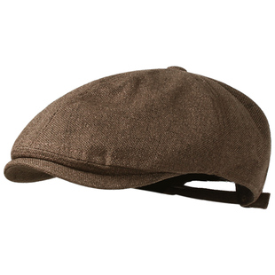 日系复古前进帽男款春夏季反戴鸭舌帽列宁侦探帽男生鸭嘴贝雷帽潮
