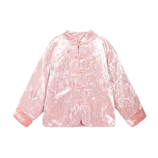 NORNOR陈大猪女童新中式棉服25新款冬装加厚保暖丝绒儿童国风外套