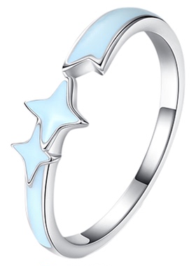 paras kors925银合成锆石戒指夜光星辰闺蜜对戒轻奢 【新品推荐】