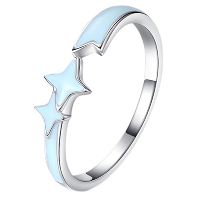 paras kors925银合成锆石戒指夜光星辰闺蜜对戒轻奢 【新品推荐】