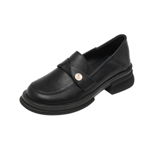 小个子乐福鞋小码313233厚底2023新款33码34内增高小皮鞋女英伦风