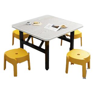 折叠矮桌方圆桌餐桌出租屋宿舍饭桌小地桌简易摆摊桌户外长方桌子