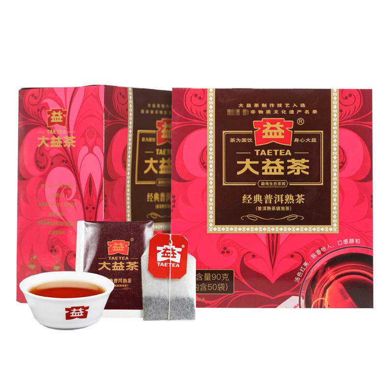 大益经典普洱熟茶6g*30袋茶袋泡茶共180g小袋茶一次一袋普洱茶包