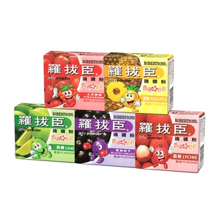 香港进口罗拔臣啫喱粉80g*6盒味道随机 水果味果冻布丁粉儿童零食