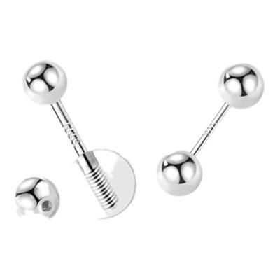 999纯银螺丝拧扣养耳洞耳钉