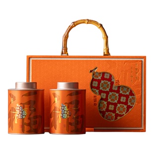 高档茶叶包装红茶单双罐带杯岩茶摆泡银针陶瓷罐普洱茶饼空礼盒