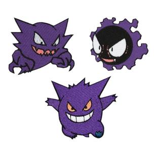 宝可梦刺绣补丁贴魔术贴耿鬼鬼斯通卡通衣服修补破洞贴时尚布贴