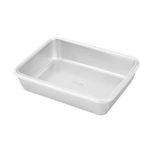 316不锈钢方盘带盖食品级料盒304保鲜盒方盒子大容量托盘特大号