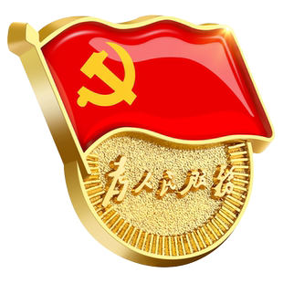 2024年新版党徽标准型别针式胸针新吸铁石为人民服务胸章小磁铁胸徽磁吸磁扣党微蝴蝶扣强磁镀金党徽徽章